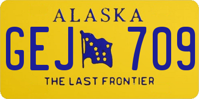 AK license plate GEJ709