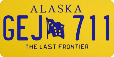 AK license plate GEJ711