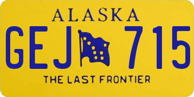 AK license plate GEJ715
