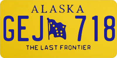 AK license plate GEJ718