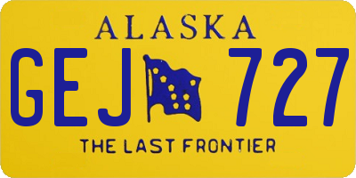 AK license plate GEJ727