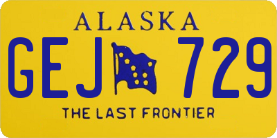 AK license plate GEJ729
