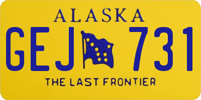 AK license plate GEJ731