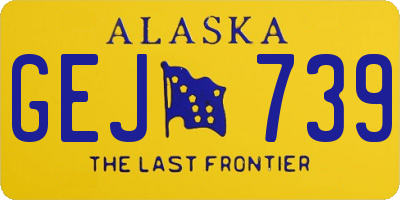 AK license plate GEJ739