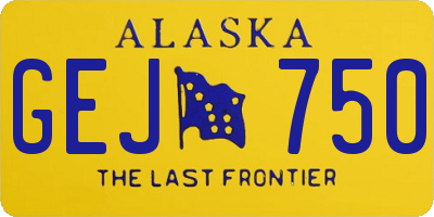 AK license plate GEJ750