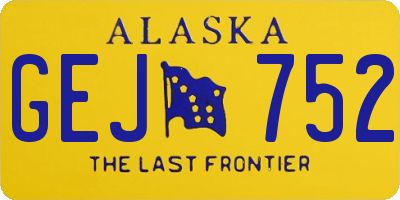 AK license plate GEJ752
