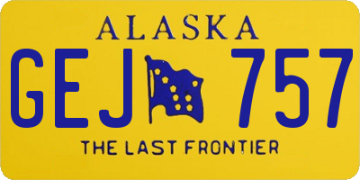 AK license plate GEJ757
