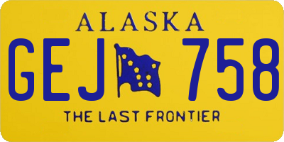 AK license plate GEJ758