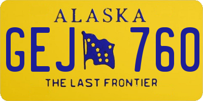 AK license plate GEJ760