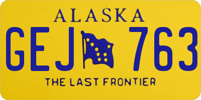 AK license plate GEJ763