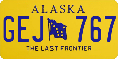 AK license plate GEJ767