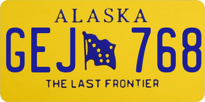 AK license plate GEJ768