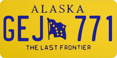 AK license plate GEJ771