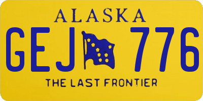 AK license plate GEJ776