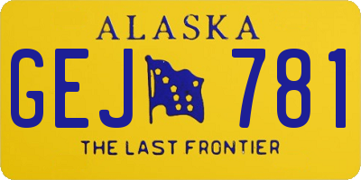 AK license plate GEJ781