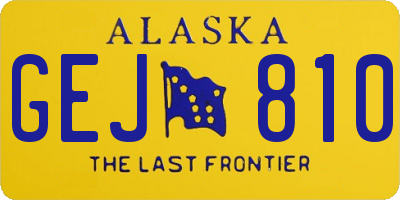 AK license plate GEJ810