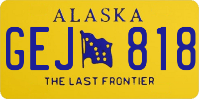 AK license plate GEJ818
