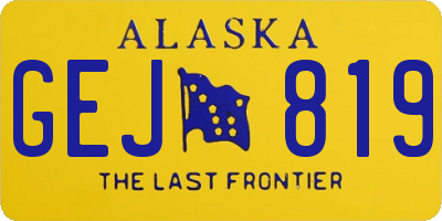 AK license plate GEJ819