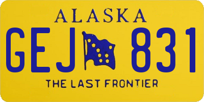 AK license plate GEJ831