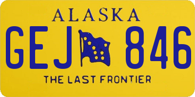 AK license plate GEJ846