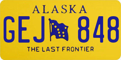 AK license plate GEJ848