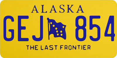 AK license plate GEJ854