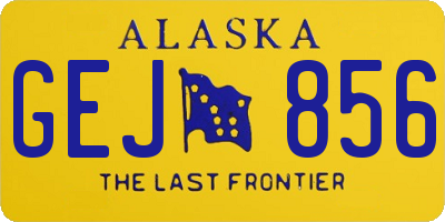 AK license plate GEJ856