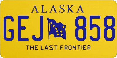 AK license plate GEJ858