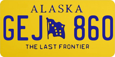 AK license plate GEJ860