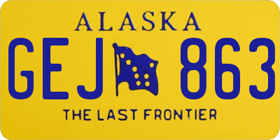 AK license plate GEJ863