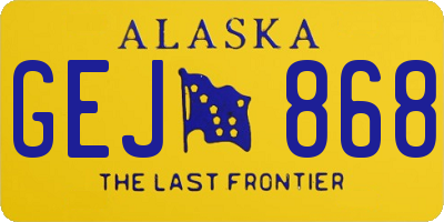 AK license plate GEJ868