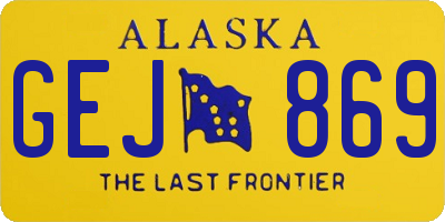 AK license plate GEJ869