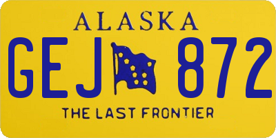 AK license plate GEJ872