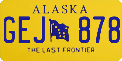 AK license plate GEJ878