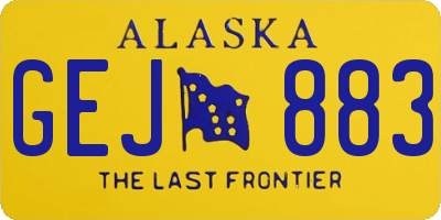 AK license plate GEJ883