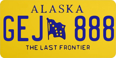 AK license plate GEJ888