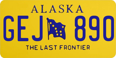 AK license plate GEJ890