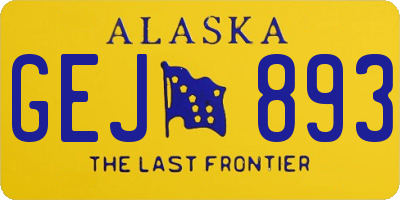AK license plate GEJ893