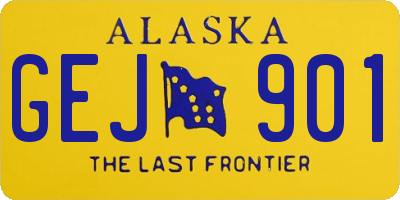 AK license plate GEJ901