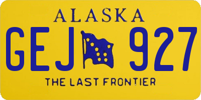 AK license plate GEJ927