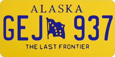 AK license plate GEJ937
