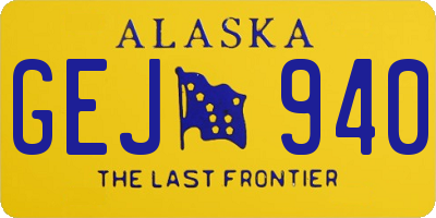 AK license plate GEJ940