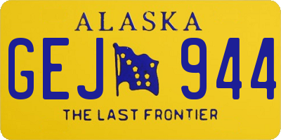 AK license plate GEJ944