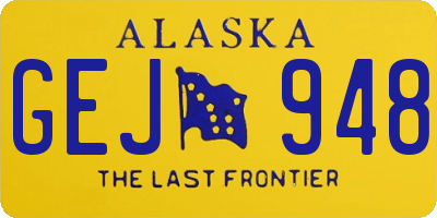AK license plate GEJ948