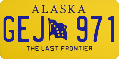 AK license plate GEJ971