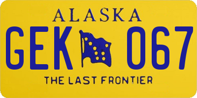 AK license plate GEK067