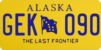AK license plate GEK090