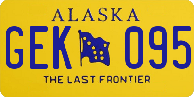 AK license plate GEK095