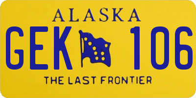 AK license plate GEK106