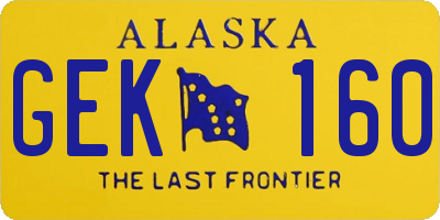 AK license plate GEK160